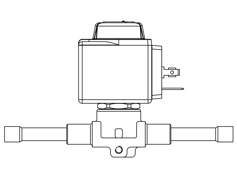 常閉電磁閥1028/2A6.E,內(nèi)連焊接接頭,直動(dòng)式