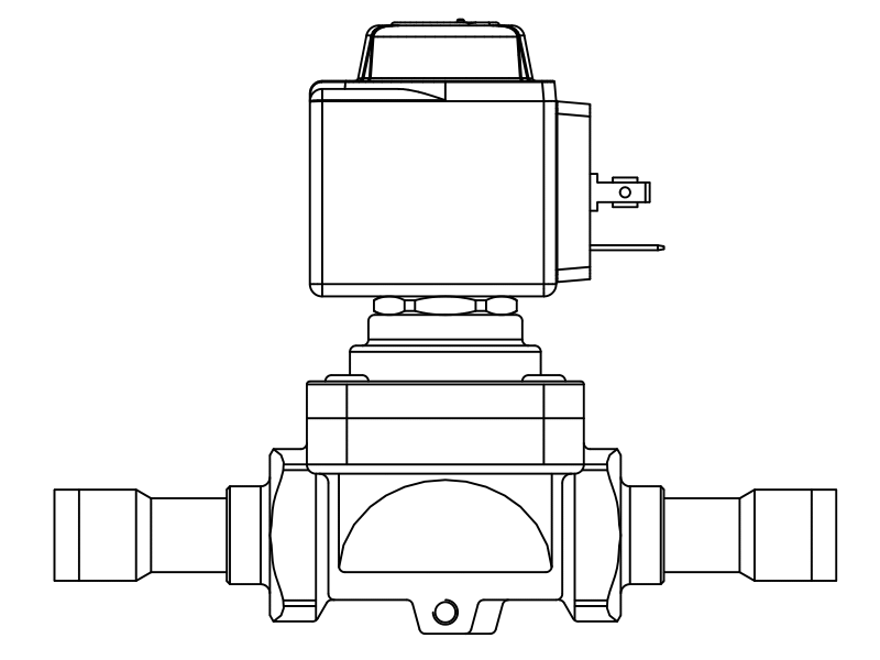 常閉電磁閥1048/4A7,內連焊接接頭,活塞先導式