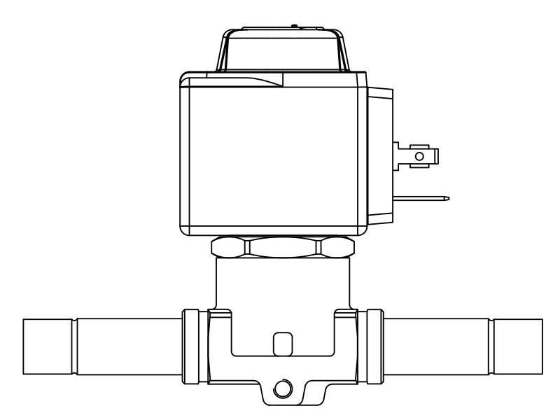 常閉電磁閥1068N/3A6,內連焊接接頭,隔膜先導式