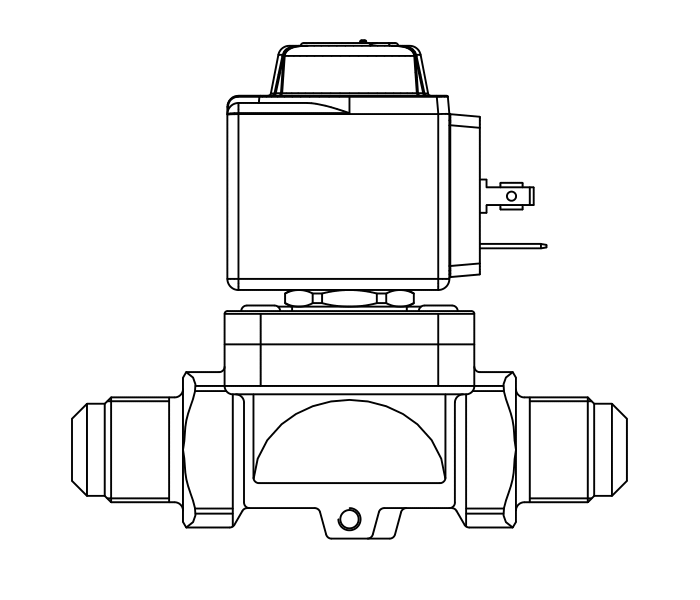 常閉電磁閥1070/4A6,SAE直螺紋接頭,隔膜先導式