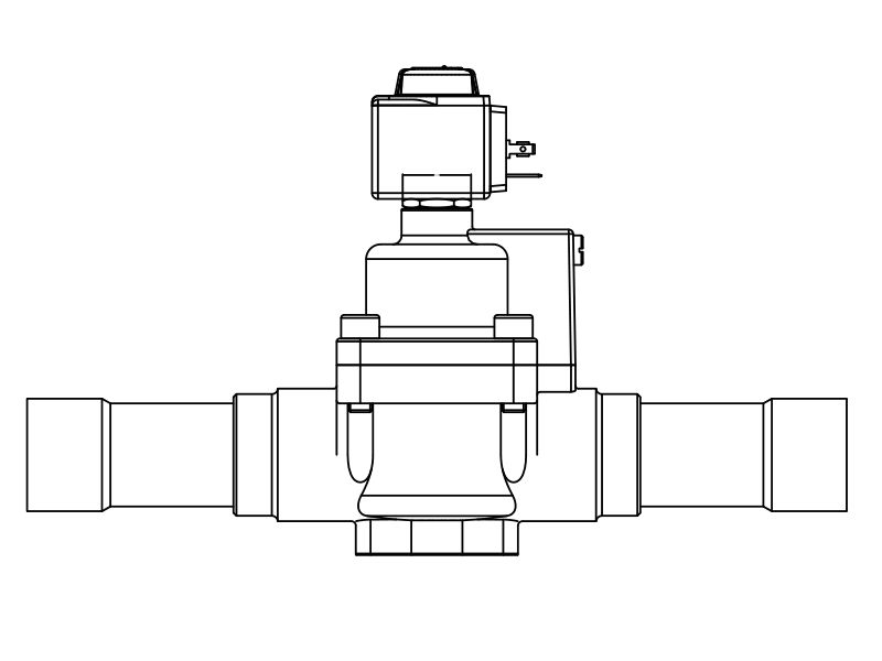 常閉電磁閥1078/11A6,內(nèi)連焊接接頭,活塞先導(dǎo)式