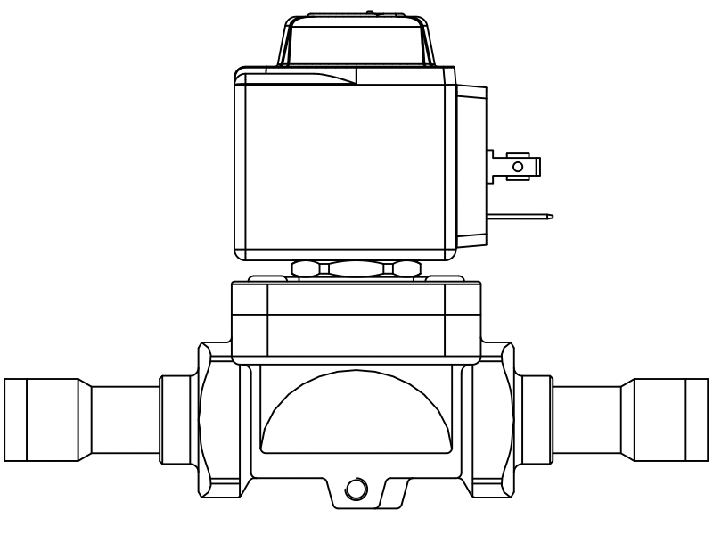 常閉電磁閥1078/5A6,內連焊接接頭,隔膜先導式