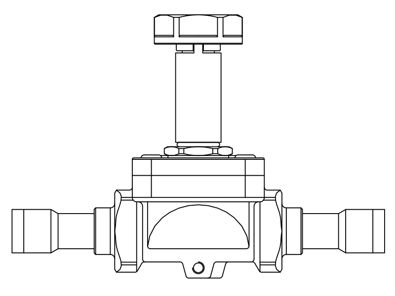 常閉電磁閥1078N/4S,內連焊接接頭,隔膜先導式