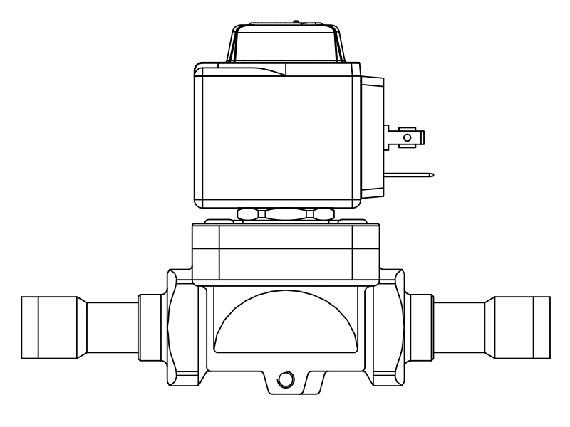 常閉電磁閥1078N/5A6,內連焊接接頭,隔膜先導式