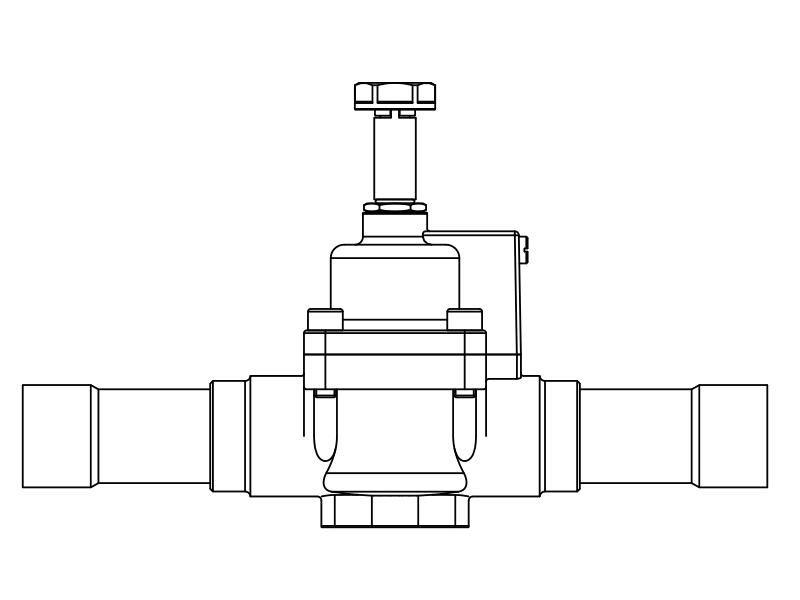 常閉電磁閥1079/17S,內連焊接接頭,活塞先導式