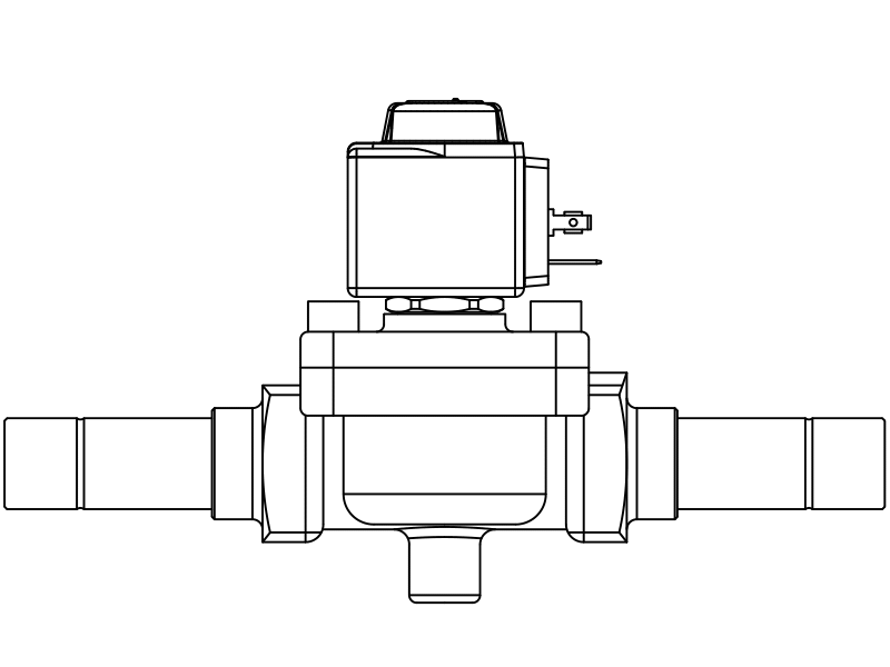 常閉電磁閥1098/6A6,內連焊接接頭,隔膜先導式