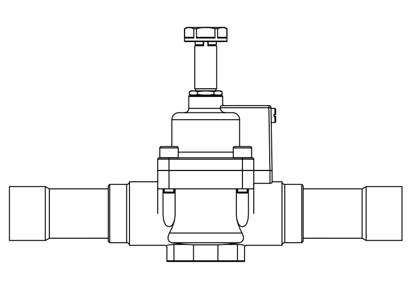 常閉電磁閥1099N/11S,內(nèi)連焊接接頭,活塞先導(dǎo)式