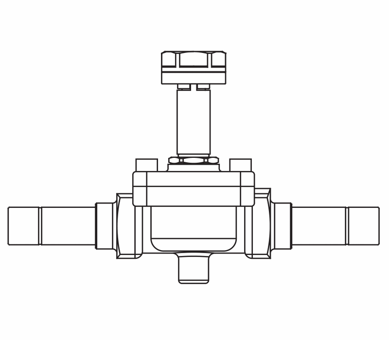 常開電磁閥1158/5S,內連焊接接頭,活塞先導式