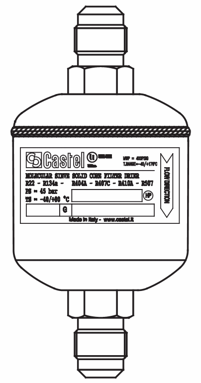 脫水過濾器4203/3,實芯,80%分子篩,20%氧化鋁